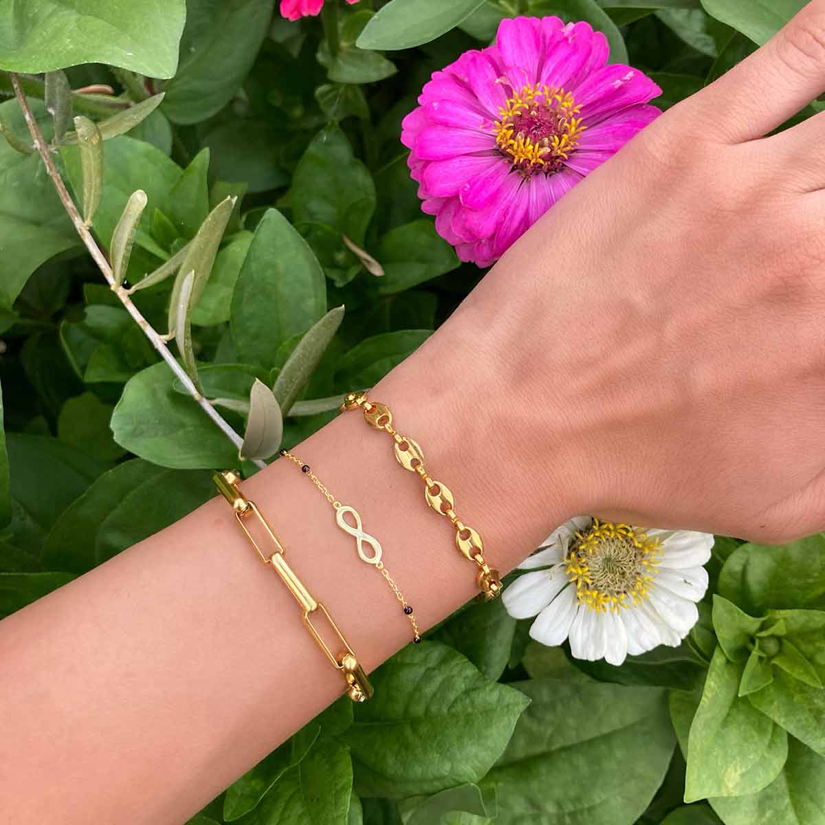 Theta Gold Bracelet 5MM Βραχιόλι από ανοξείδωτο ατσάλι 316L